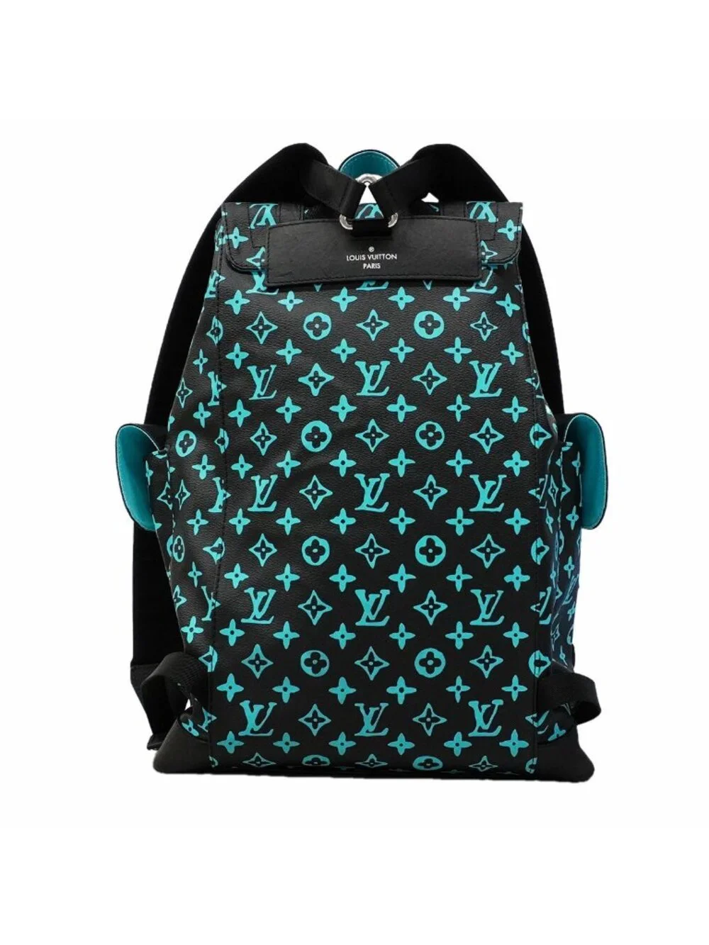 Louis Vuitton Backpack Monogram Playground Christopher MM Black Neon Blue